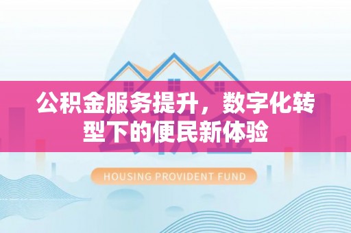 宁化公积金服务提升，数字化转型下的便民新体验